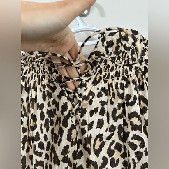 J. Crew Ruffleneck Puff-sleeve Dress in Leopard Print - Picture 7 of 12